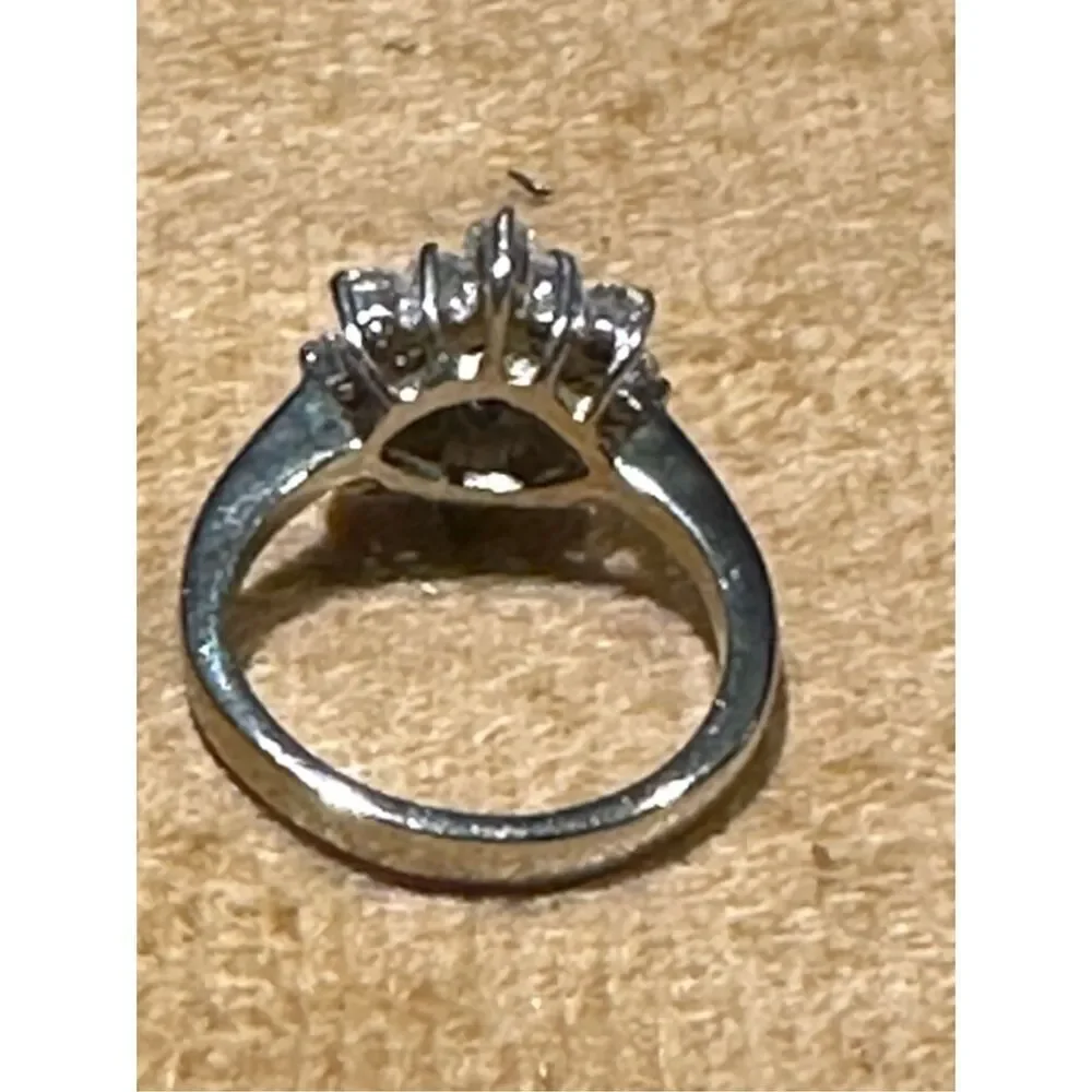 Beautiful faux amythyst and diamond ring